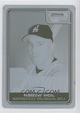 2006 Bowman Chrome - Prospects - Printing Plate Cyan #BC20 - Jon Weber /1