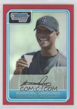 2006 Bowman Chrome - Prospects - Red Refractor #BC36 - Samuel Deduno /5 [EX to NM]