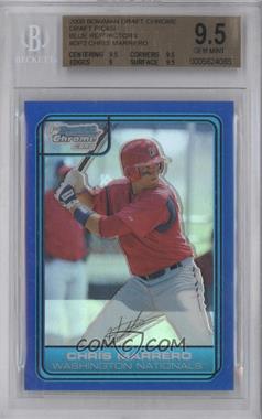 2006 Bowman Draft Picks & Prospects - Chrome Draft Picks - Blue Refractor #DP2 - Chris Marrero /199 [BGS 9.5 GEM MINT]