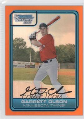 2006 Bowman Draft Picks & Prospects - Chrome Draft Picks - Orange Refractor #DP26 - Garrett Olson /25