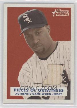 2006 Bowman Heritage - Pieces of Greatness #PG-JD - Jermaine Dye