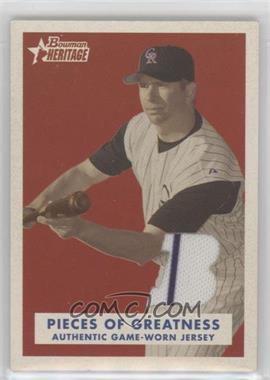 2006 Bowman Heritage - Pieces of Greatness #PG-THE - Todd Helton