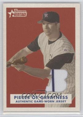 2006 Bowman Heritage - Pieces of Greatness #PG-THE - Todd Helton
