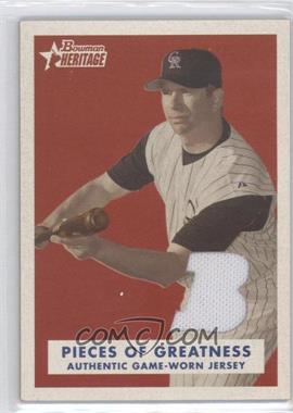 2006 Bowman Heritage - Pieces of Greatness #PG-THE - Todd Helton