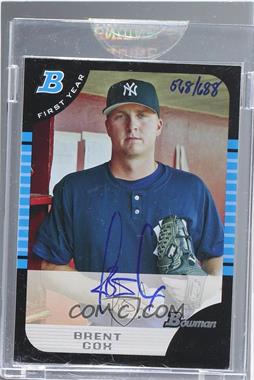 2006 Bowman Originals - Buyback Autographs #BDP115.1 - Brent Cox (2005 Bowman Draft) /688 [Buyback]