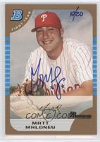 Matt Maloney (2005 Bowman Draft Gold) #/20