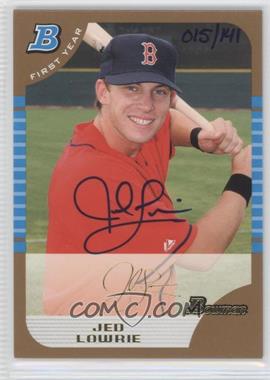 2006 Bowman Originals - Buyback Autographs #BDP93.2 - Jed Lowrie (2006 Bowman Draft Gold) /141