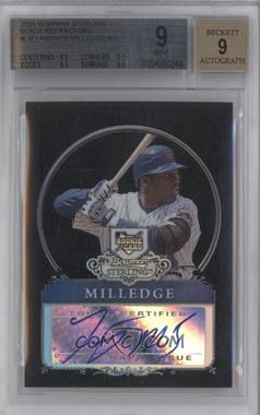 2006 Bowman Sterling - [Base] - Black Refractor Uncirculated #BS-LM - Lastings Milledge /25 [BGS 9 MINT]