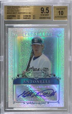 2006 Bowman Sterling - Prospects - Refractor #BSP-MAA - Matt Antonelli /199 [BGS 9.5 GEM MINT]