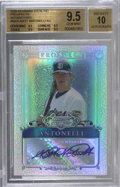 2006 Bowman Sterling - Prospects - Refractor #BSP-MAA - Matt Antonelli /199 [BGS 9.5 GEM MINT]