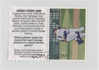 2006 Cracker Jack All Star Baseball History - Food Issue [Base] #_DOLA - Larsen's Perfect Game