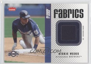 2006 Fleer - Fabrics #FF-RW - Rickie Weeks