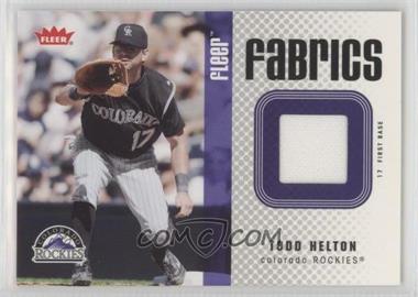 2006 Fleer - Fabrics #FF-TH - Todd Helton