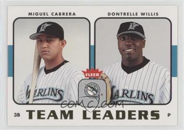 2006 Fleer - Team Leaders #TL-11 - Miguel Cabrera, Dontrelle Willis