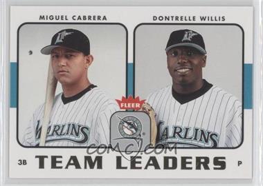 2006 Fleer - Team Leaders #TL-11 - Miguel Cabrera, Dontrelle Willis