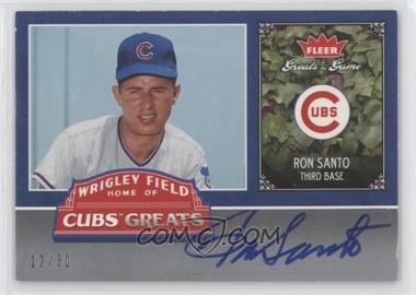 2006 Fleer Greats of the Game - Cubs Greats - Autographs #CHC-RS - Ron Santo /30