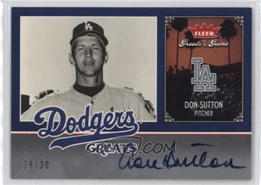 2006 Fleer Greats of the Game - Dodgers Greats - Autographs #LAD-DS - Don Sutton /30