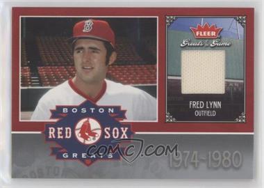 2006 Fleer Greats of the Game - Red Sox Greats - Memorabilia #BOS-FL - Fred Lynn