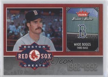 2006 Fleer Greats of the Game - Red Sox Greats #BOS-WB - Wade Boggs