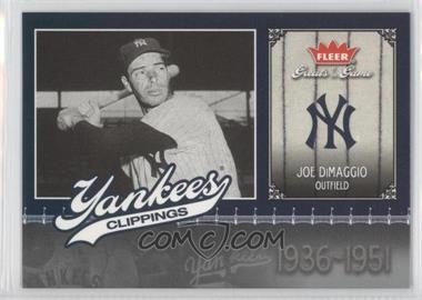 2006 Fleer Greats of the Game - Yankees Clippings #NYY-JD - Joe DiMaggio