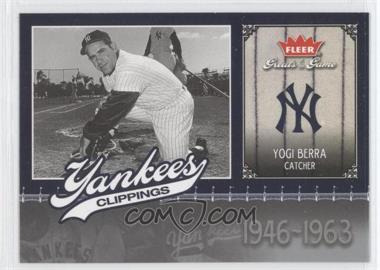 2006 Fleer Greats of the Game - Yankees Clippings #NYY-YB - Yogi Berra