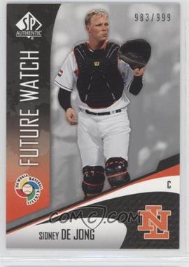 2006 SP Authentic - WBC Future Watch #WBC-77 - Sidney de Jong /999