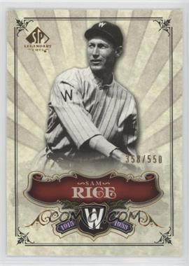 2006 SP Legendary Cuts - [Base] #178 - Sam Rice /550