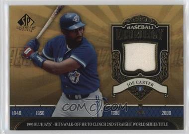 2006 SP Legendary Cuts - Baseball Chronology - Materials #BC-JC - Joe Carter