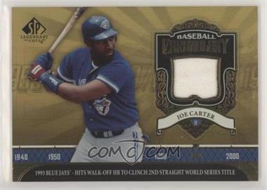 2006 SP Legendary Cuts - Baseball Chronology - Materials #BC-JC - Joe Carter