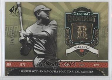 2006 SP Legendary Cuts - Baseball Chronology #BC-BR - Babe Ruth /550