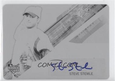 2006 SPx - [Base] - Printing Plate Black #122 - Rookie Signatures - Steve Stemle /1