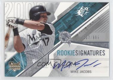 2006 SPx - [Base] #115 - Rookie Signatures - Mike Jacobs /999