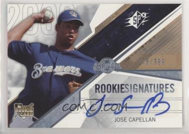 2006 SPx - [Base] #127 - Rookie Signatures - Jose Capellan /999