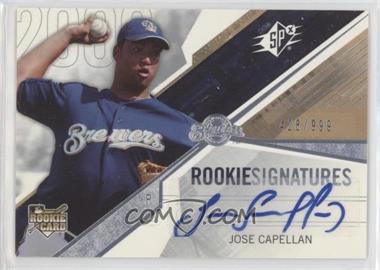 2006 SPx - [Base] #127 - Rookie Signatures - Jose Capellan /999