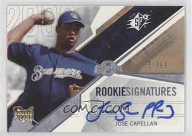 2006 SPx - [Base] #127 - Rookie Signatures - Jose Capellan /999