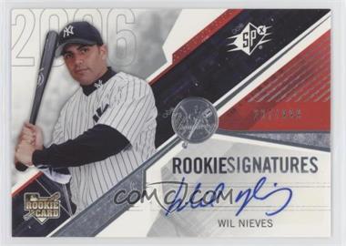 2006 SPx - [Base] #141 - Rookie Signatures - Wil Nieves /999