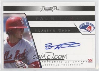 2006 TRISTAR Prospects Plus - Farm Hands Autographs #FH 50 - Brandon Wood