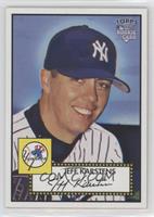 Jeff Karstens (Blue Hat Brim on Yankees Logo)