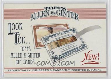 2006 Topps Allen & Ginter's - Ad Cards #RICA - Rip Cards