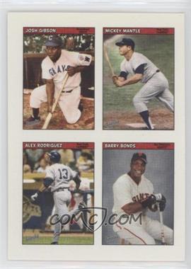 2006 Topps Bazooka - 4 on 1 Stickers #1 - Josh Gibson, Mickey Mantle, Alex Rodriguez, Barry Bonds