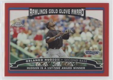 2006 Topps Chrome - [Base] - Red Refractor #255 - Orlando Hudson /90