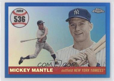 2006 Topps Chrome - Mickey Mantle Home Run History - Blue Refractor #MHRC536 - Mickey Mantle /200