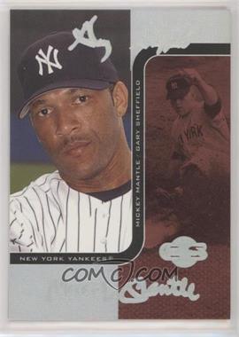 2006 Topps Co-Signers - Changing Faces - HyperSilver Red #11-B - Gary Sheffield, Mickey Mantle /25