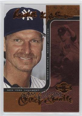 2006 Topps Co-Signers - Changing Faces - Red #41-B - Randy Johnson, Mickey Mantle /150