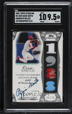 2006 Topps Sterling - Sterling Moments Relics - Autographs #OS-GG9 - Ozzie Smith /10 [SGC 9.5 Mint+]