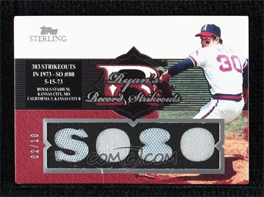 2006 Topps Sterling - Sterling Moments Relics #NR-K9 - Nolan Ryan /10