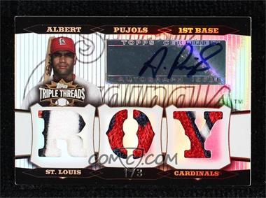 2006 Topps Triple Threads - Relic Autographs - Platinum #TTRA-2 - Albert Pujols /3