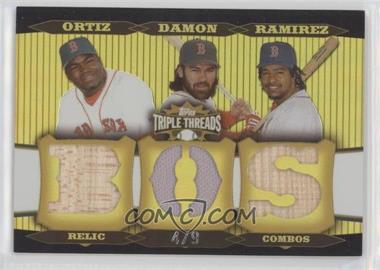 2006 Topps Triple Threads - Relic Combos - Gold #TTRC-94 - David Ortiz, Johnny Damon, Manny Ramirez /9