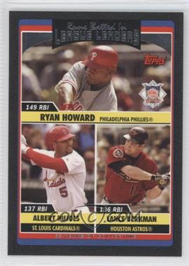 2006 Topps Updates & Highlights - [Base] - Black #UH212 - League Leaders - Albert Pujols, Ryan Howard, Lance Berkman /55