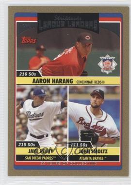 2006 Topps Updates & Highlights - [Base] - Gold #UH216 - League Leaders - Aaron Harang, Jake Peavy, John Smoltz /2006